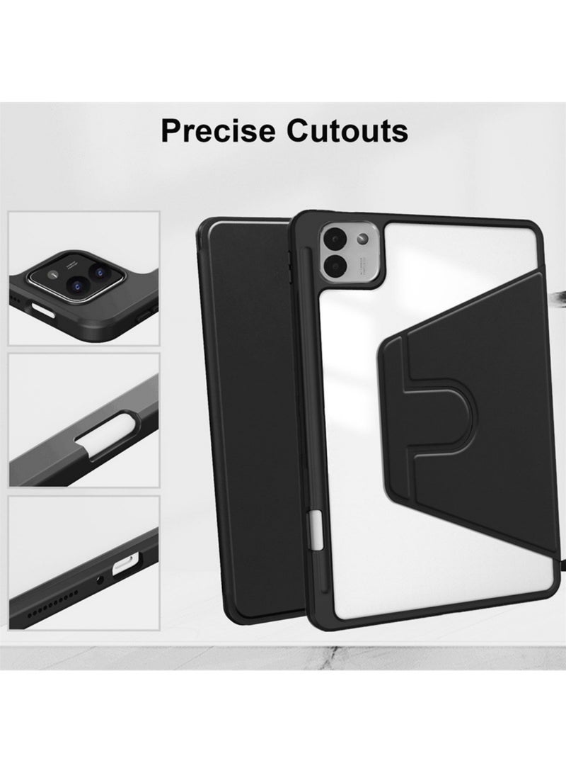 Adando Case for Honor MagicPad 3 (2025) 13.3inch, Ultra Slim Adjustable Kickstand Anti-Drop Anti-Scratch Shockproof Soft PU Leather + Hard PC Rugged Back Cover with Pen Slot (Black) - Image 4