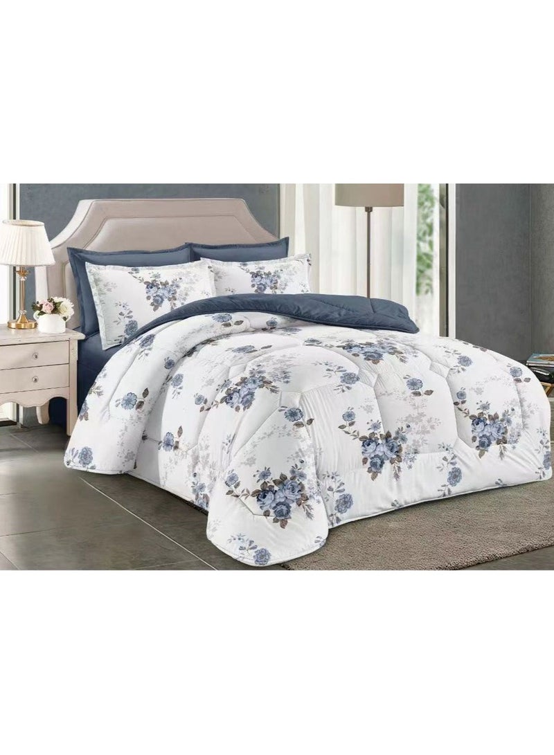 AL RAID Premium King Size Bed Sheet Set – 6 Pieces of Soft & Breathable Cotton Bedding Set Includes 1 Duvet Cover, 1 Fitted Sheet and 4 Pillowcases - Lightweight and Luxurious for Ultimate Comfort