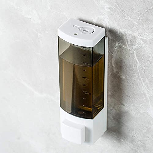 YISMAN Soap Dispensers 250ml ABS Plastic Drill Free with Adhesive or Wall Mount with Screws Liquid Hand Shower Dispenser for Bathroom or Kitchen - Image 2