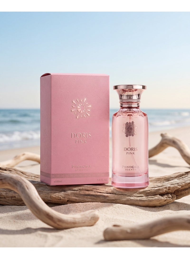 Pendora Scents Doris Pink for Women Eau de Parfum 100ml | Fruity Floral Perfume with Apple, Strawberry, Freesia & Vanilla | Long Lasting Female Fragrance - Image 3