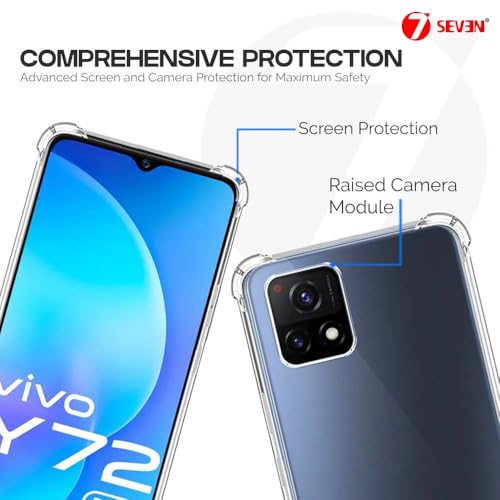 7-Seven 7SEVEN® Back Cover for VIVO Y72 Transparent Mobile Back Case Shock Proof Design Camera Edges Protection Crystal Clear Phone Case Silicon Soft TPU and Flexible Bumper Phone Cover - Image 3