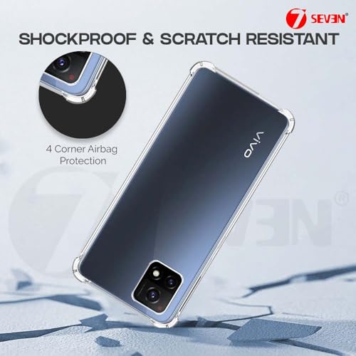7-Seven 7SEVEN® Back Cover for VIVO Y72 Transparent Mobile Back Case Shock Proof Design Camera Edges Protection Crystal Clear Phone Case Silicon Soft TPU and Flexible Bumper Phone Cover - Image 4