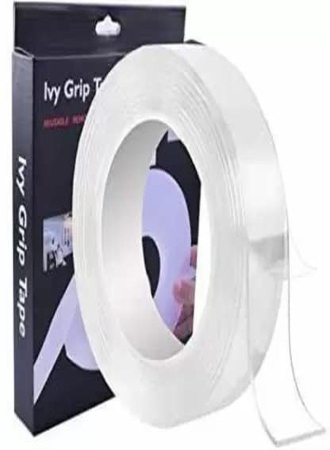 Kavyatech Double Sided Wall,Car,Carpet,Floor,Dispenser Dispenser Ivy Grip Tape (Manual) (Set of 1, Transparent) - Image 1