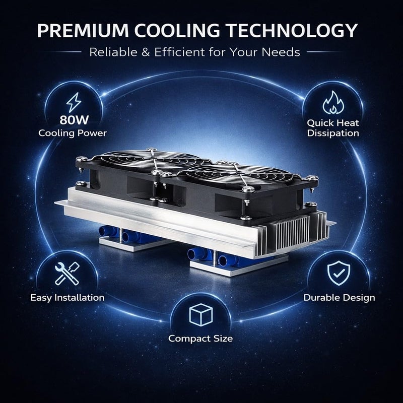 120W Semiconductor Thermoelectric Cooler Water Cooling Device, DC12V Power Supply, Compact Size - High Cooling Efficiency, Durable Heat Dissipation, Ideal for Electronics and DIY - Image 4