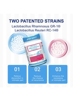 Life-Space Life-Space Probiotic for Women, Support Healthy Vaginal Microflora & Comfort, BV & VVC Infection Treatment, Urinary Tract Health, Lactobacillus rhamnosus, 6.3 Billion CFU, Multi Strain - 60 Capsules  - Image 3