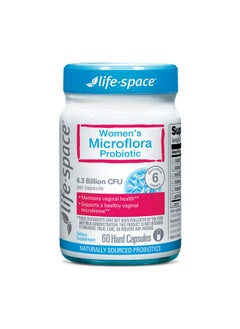 Life-Space Life-Space Probiotic for Women, Support Healthy Vaginal Microflora & Comfort, BV & VVC Infection Treatment, Urinary Tract Health, Lactobacillus rhamnosus, 6.3 Billion CFU, Multi Strain - 60 Capsules  - Image 1