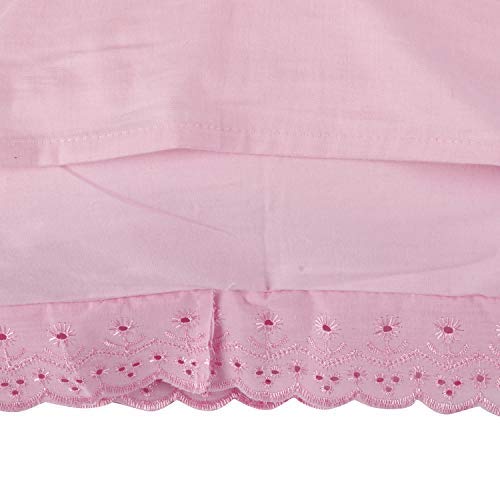 VHC 100% Cotton Lace Pillow Cover/Case Set (Pack of 2)-Pink - Image 3