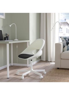 Zaboon Swivel chair + pad, white/dark grey  - Image 3