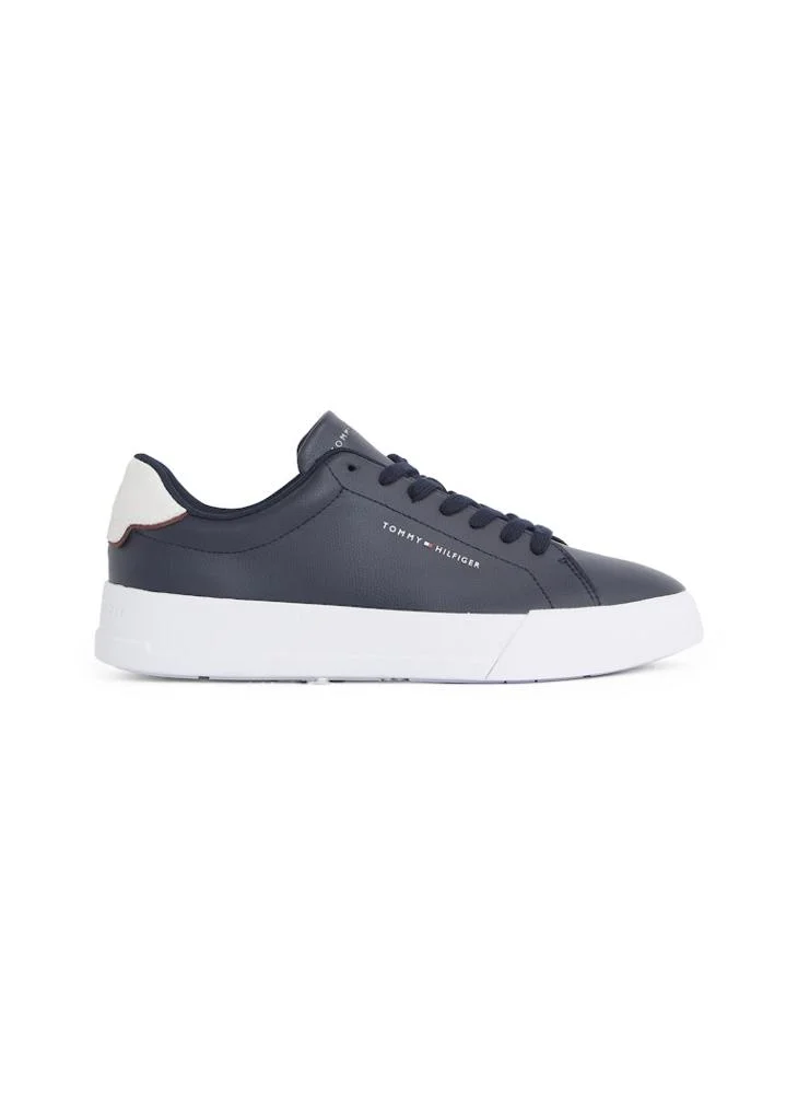 TOMMY HILFIGER Lace Up Low Top Leather Sneakers