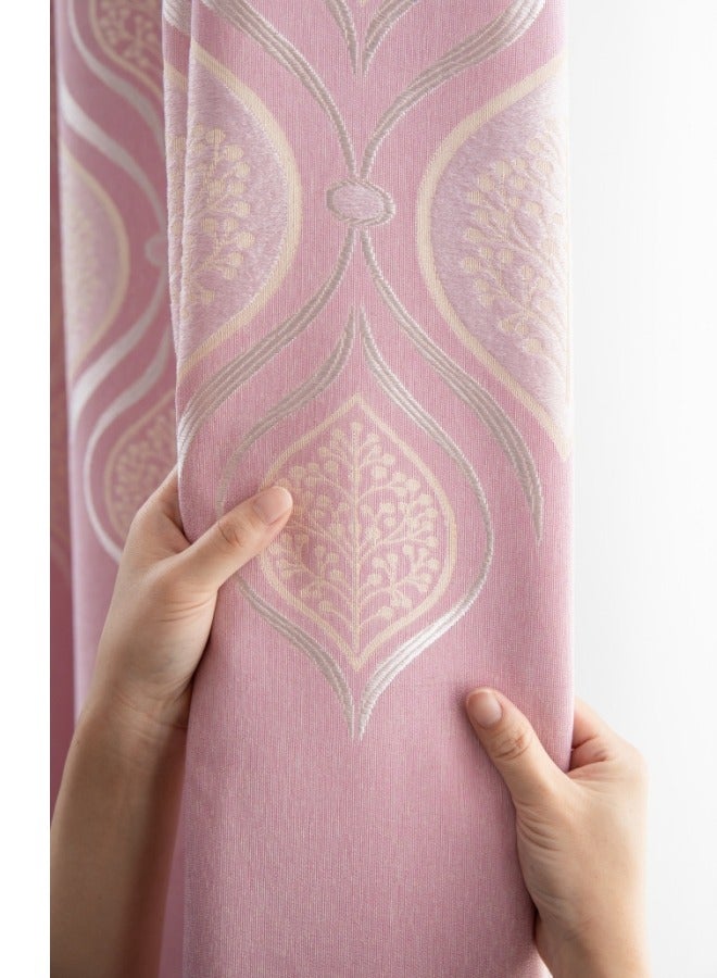 KYD 1 Panel Fabric Nation Curtains Blackout Insulation Noise Reduction Block-sun Window Drapes for Livingroom Bedroom 100*250cm Pink - Image 5