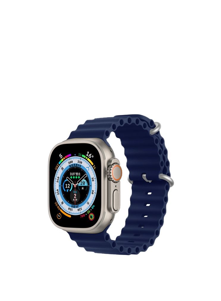 GULFLINK Adjustable Loop Sport Fluro elastomer Breathable Watch Band for Apple Watch 42/44/45/49mm Dark Blue - Image 1