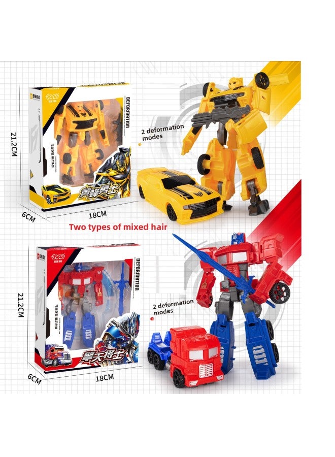 Children's Deformation Toy Robot Wasp Ares Dinosaur Boy Autobots Optimus Model School Institutional Gifts-Color:Optimus Bee Warrior-h6 - Image 1
