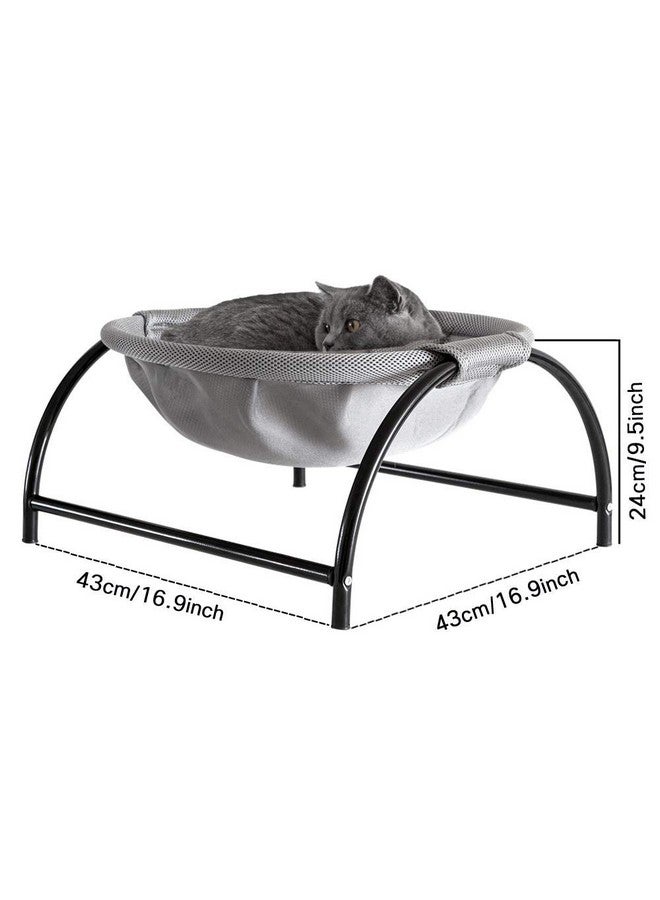 JUNSPOW Cat Bed Dog/Pet Hammock Bed Free-Standing Kitty Sleeping Cat Supplies Pet Supplies Whole Wash Stable & Breathable Easy Assembly Indoors Outdoors, 16.9 in x 16.9 in x 9.5 in - Image 3