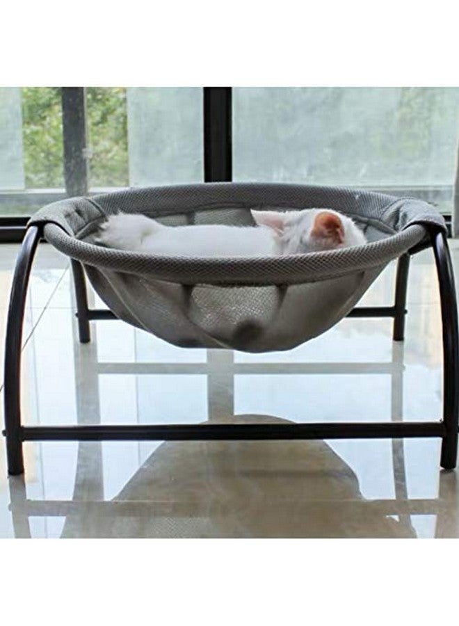 JUNSPOW Cat Bed Dog/Pet Hammock Bed Free-Standing Kitty Sleeping Cat Supplies Pet Supplies Whole Wash Stable & Breathable Easy Assembly Indoors Outdoors, 16.9 in x 16.9 in x 9.5 in - Image 1