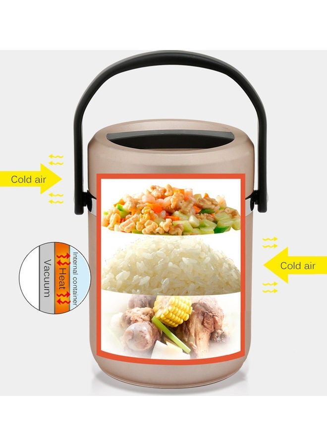 NIBEMINENT Stainless Steel Vacuum Insulated Food Jar Red 21x16x16cm - Image 5