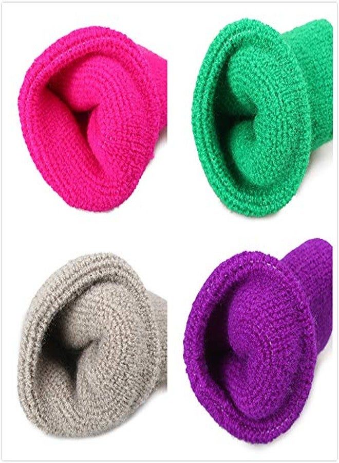 Mallofusa ? 12 Pairs Colorful Cotton Sweatbands Sports Basketball Wristband Athletic Wrist Sweat Bands for Gym Yoga Tennis Etc. - Image 4