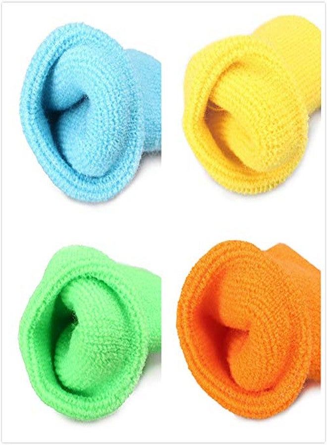 Mallofusa ? 12 Pairs Colorful Cotton Sweatbands Sports Basketball Wristband Athletic Wrist Sweat Bands for Gym Yoga Tennis Etc. - Image 3