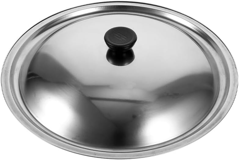 Amosfun Universal Pot Pan Lid 12.5 Inch Skillet Cover Stainless Steel Frying Pan Lid Replacement Pot Lid with Knob Handle for Home Kitchen Cookware Accessories - Image 3