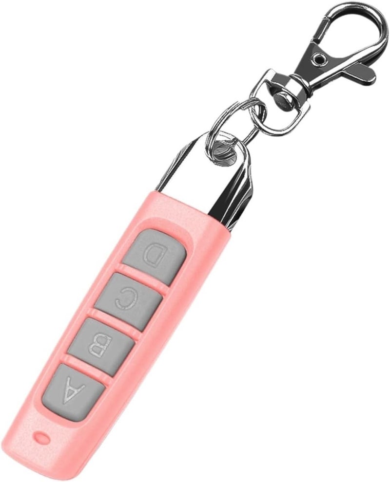 Garage Door Remote, 433MHz Auto Copy Remote Control 4 Channel Code Garage Gate Door Opener Controller Duplicator Cloning Car Key(Pink-Grey) - Image 1