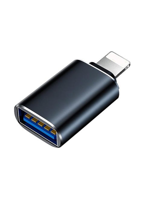 Lightning Male to USB3.0 Female Adapter Cable for iPhone 14 13 12 11 Xr X XS 8 7 Plus Max Compatible with iPad Air Pro Mini（Black）