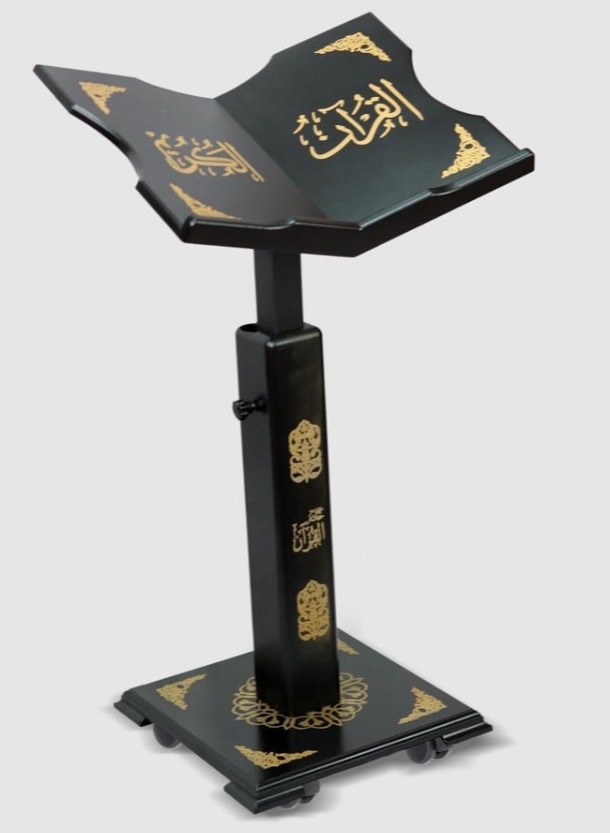 Holy Quran Stand with Gold Acrylic Decoration - Image 1