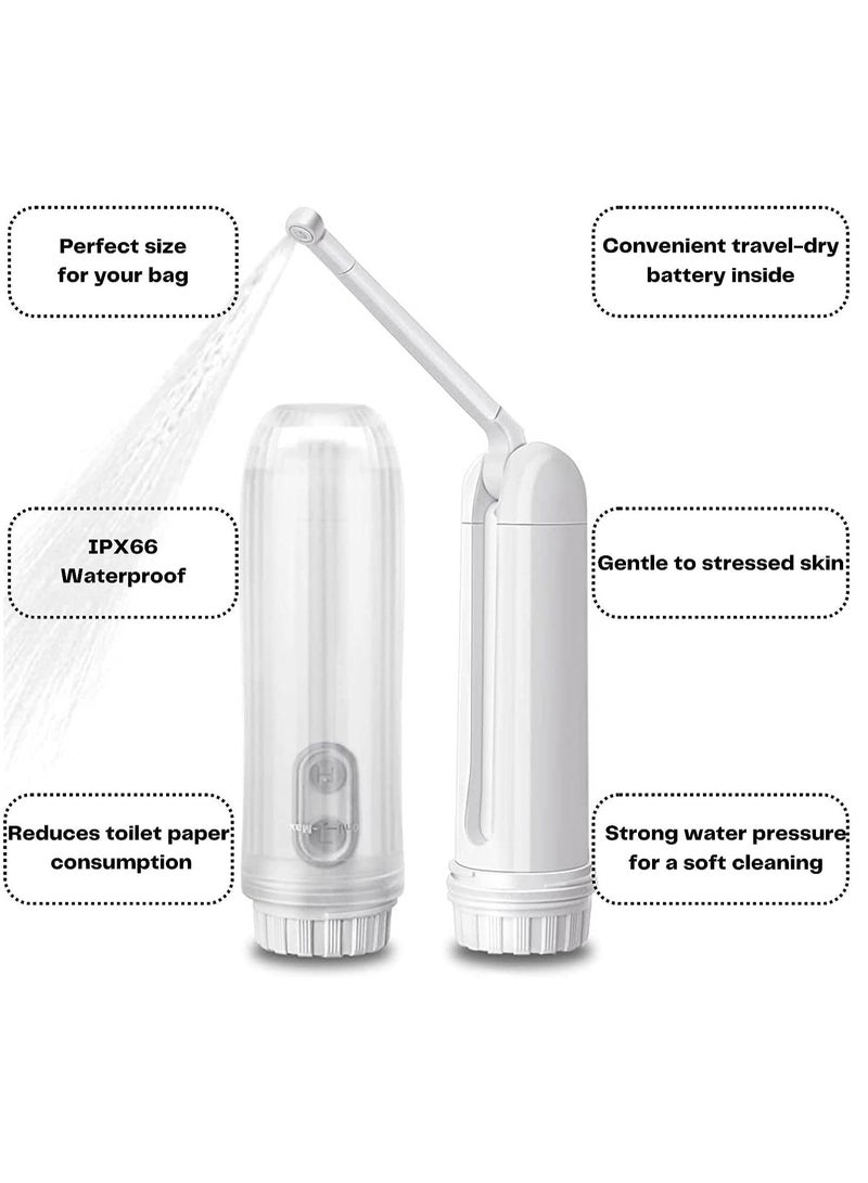 Portable Electric Bidet for Baby Care Pregnant Women Disabled 180 Degree Adjustable Travel Friendly White  - Image 3