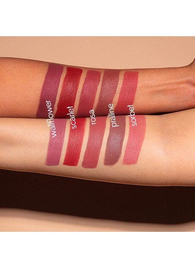 Ruby's Organics Liquid Lip Crème ; Liquid Lipstick ; Highly Pigmented Soft Velvet Finish Creamy Moisturising Nourishing ; Natural Organic Makeup Vegan Parabenfree For Dry Lips ; Wallflower 6.5Ml  - Image 5