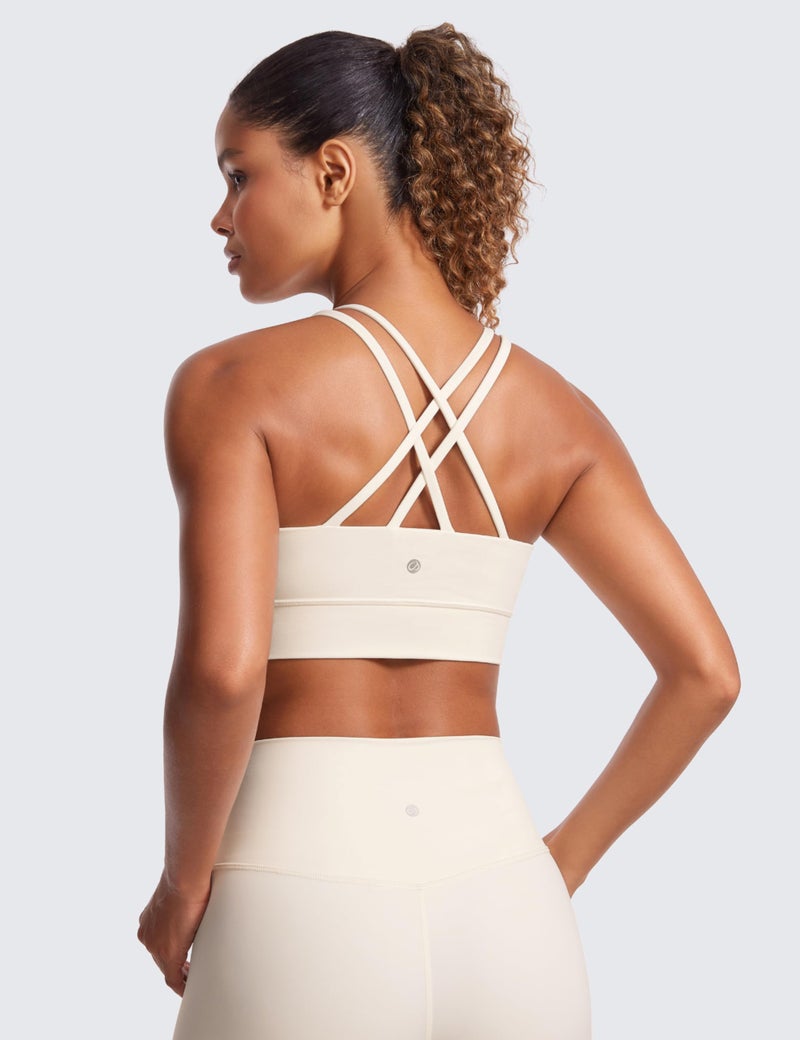 Butterluxe Light Support Wire-Free Sports Bra with Criss-Cross Back and Full Coverage - Image 2