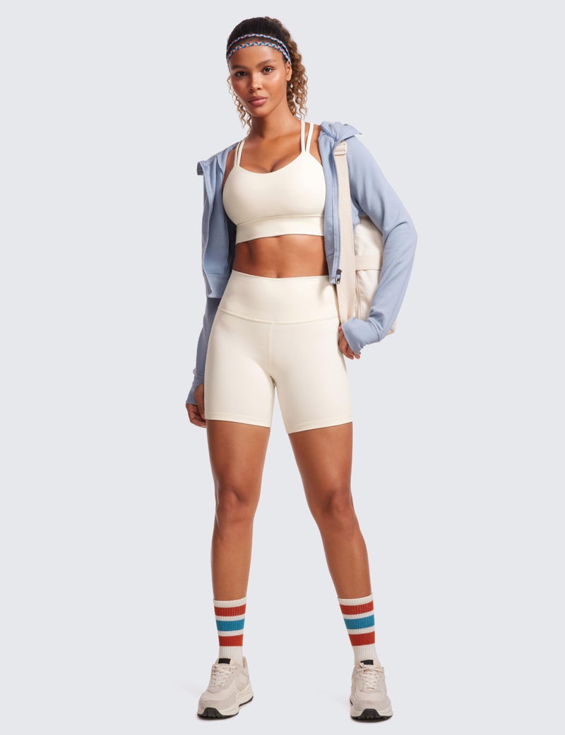 Butterluxe Light Support Wire-Free Sports Bra with Criss-Cross Back and Full Coverage - Image 4
