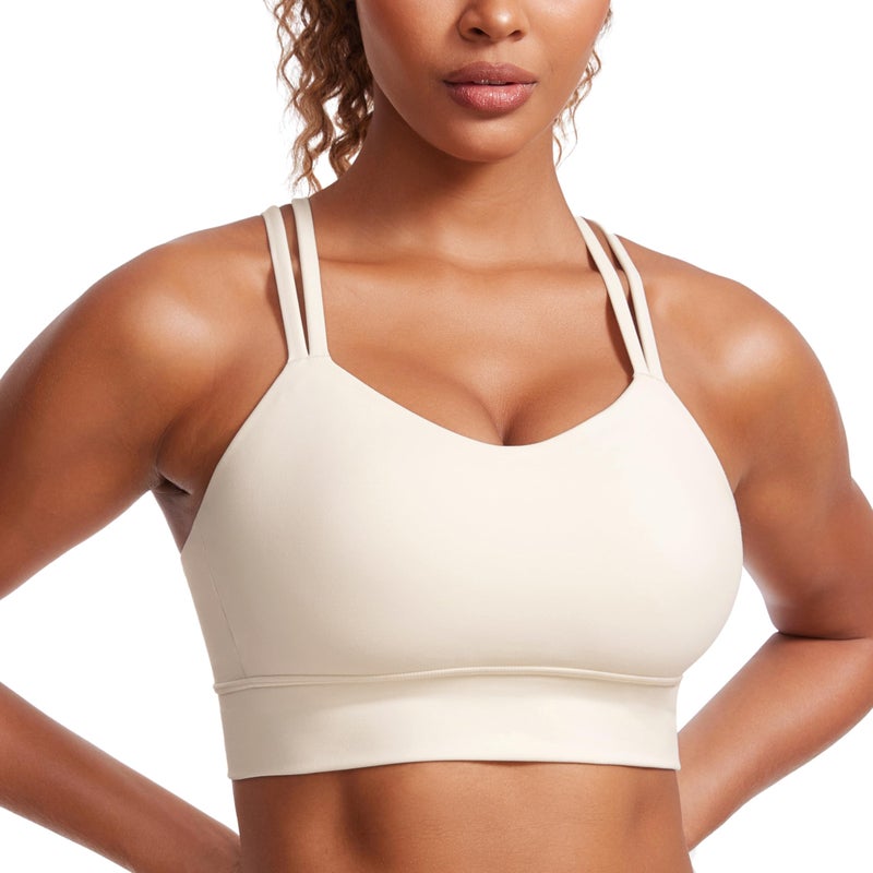 Butterluxe Light Support Wire-Free Sports Bra with Criss-Cross Back and Full Coverage - Image 1