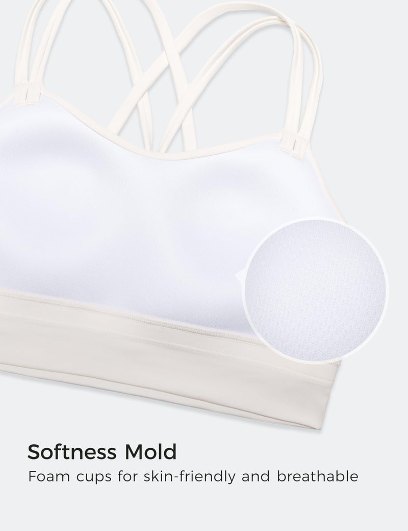 Butterluxe Light Support Wire-Free Sports Bra with Criss-Cross Back and Full Coverage - Image 3