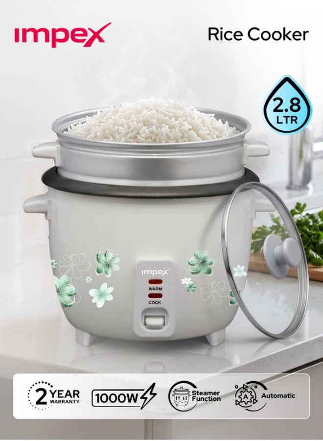 إمبكس طباخ أرز كهربائي مع طهي تلقائي، إبقاء دافئ، حماية أمان، وبخار - سهل الاستخدام، مريح، متين - Image 1