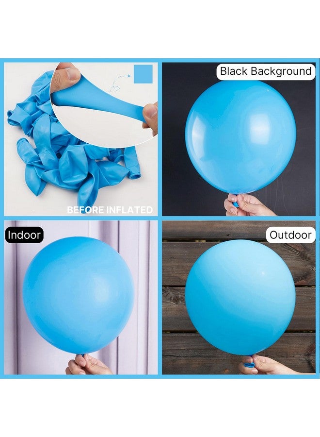 PartyWoo Blue Balloons 123 pcs Sky Blue Balloons Different Sizes Pack of 18 12 10 5 Inch Baby Blue Balloon Arch Kit Balloon Garland for Birthday Graduation Boys Baby Shower Party Decorations Blue-Y20 - Image 2