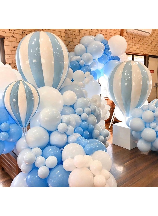 PartyWoo Blue Balloons 123 pcs Sky Blue Balloons Different Sizes Pack of 18 12 10 5 Inch Baby Blue Balloon Arch Kit Balloon Garland for Birthday Graduation Boys Baby Shower Party Decorations Blue-Y20 - Image 5