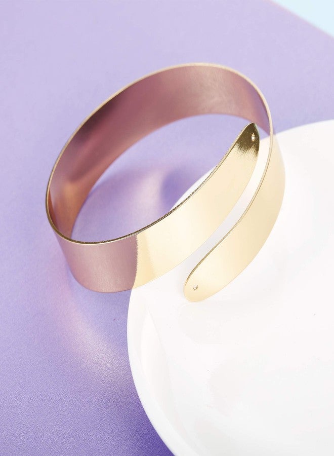 FUNRUN JEWELRY Arm Cuff Upper Arm Band for Women Gold Arm Cuff Bangle Bracelets Adjustable Coil Swirl Armlet ArmBand Jewelry,3-4Pcs, 3.15 inches, Metal - Image 5
