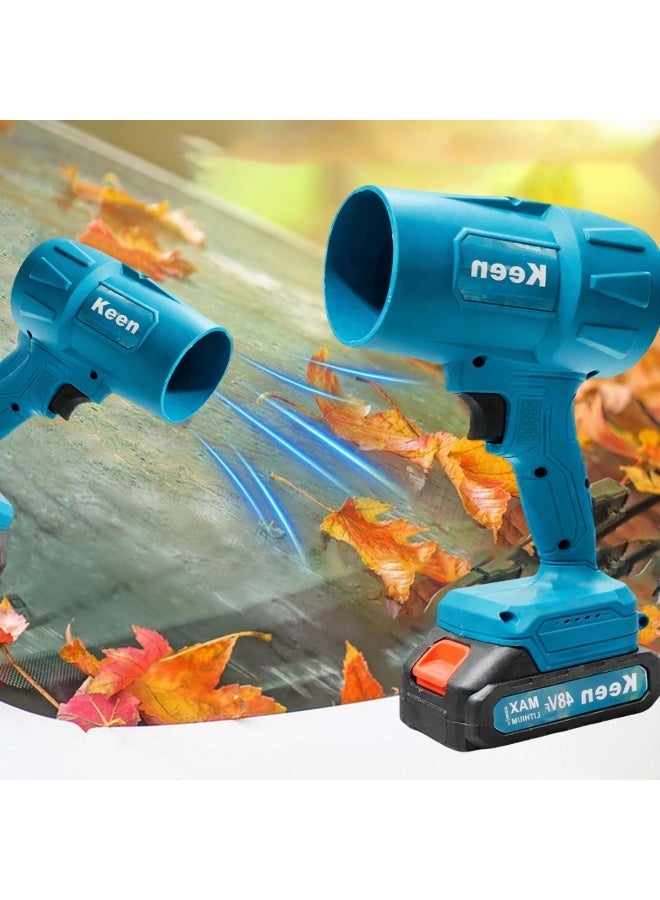 Keen Cordless Handheld Air Blower 48V MAX, Portable Electric Air Duster, High Speed Turbo Air Blower, Rechargeable Cleaning Blower with Battery & Charger, Variable Speed Dust Blower for Car Detailing, Workshop, Garage, Home, Garden & Outdoor Cleaning . - Image 4