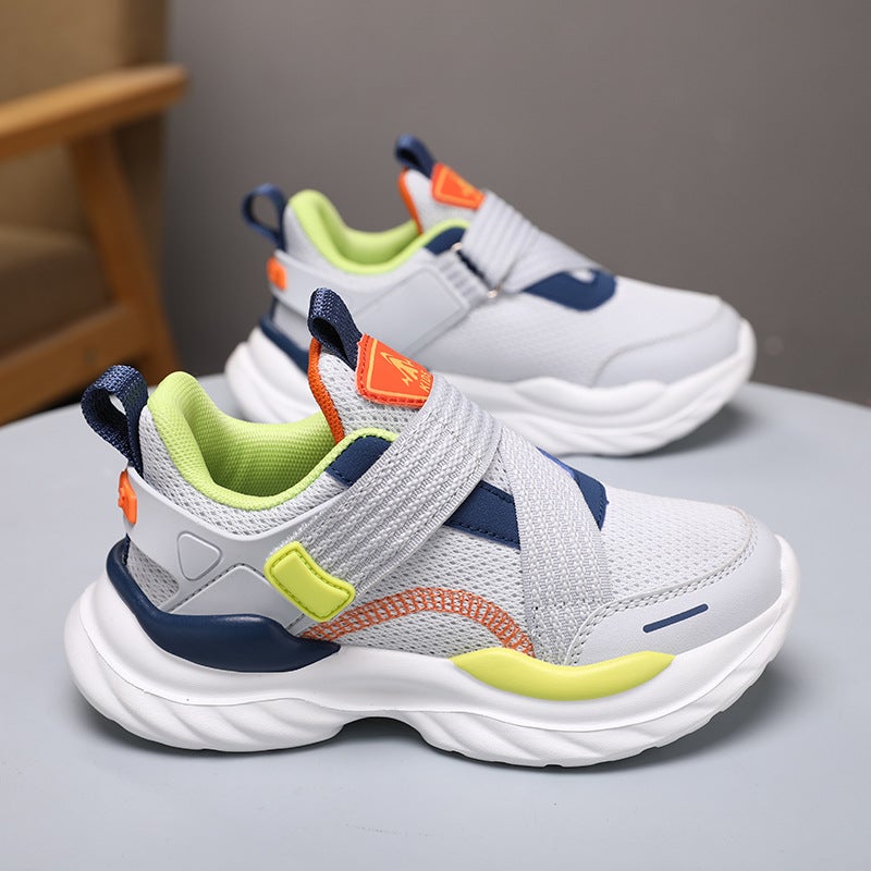 Children'S Mesh Running Shoes Lightweight Small And Medium-Sized Boys Baby Shoes Joker Toddler Shoes Girls Shoes A Generation Of Hair - Image 3