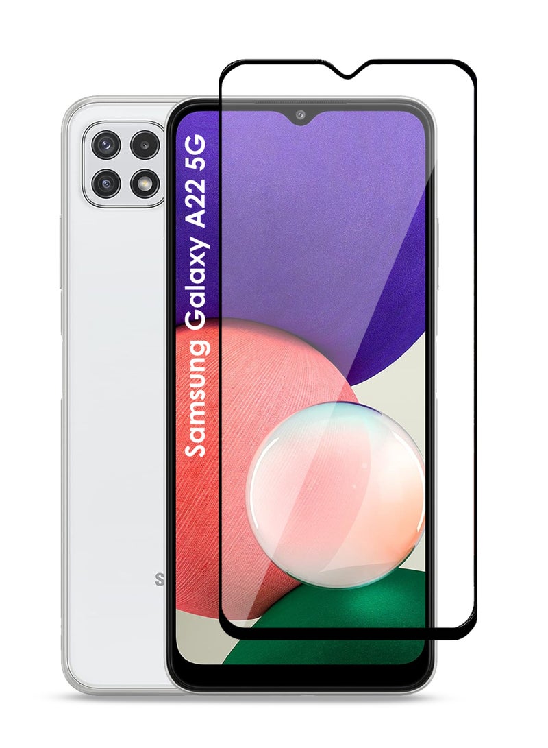 Samsung Galaxy A22 5G Screen Protector - Premium Full Screen Tempered Glass For Samsung Galaxy A22 5G , High Transparency, Delicate Touch, Anti-Explosion, Smooth Arc Edges, Easy Installation - Image 1