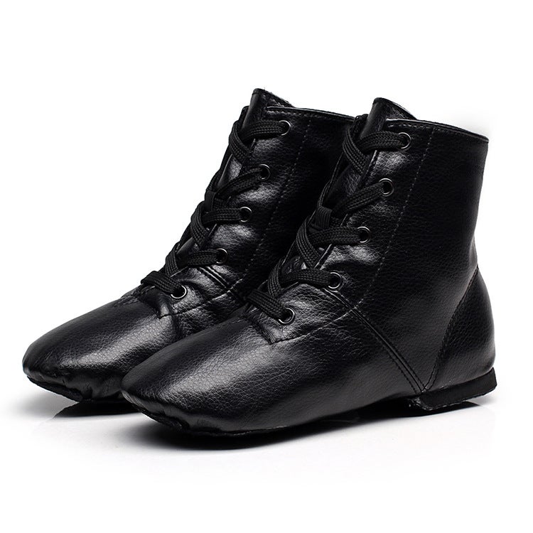 Generic Kids PU High-Top Jazz Dance Shoes Black