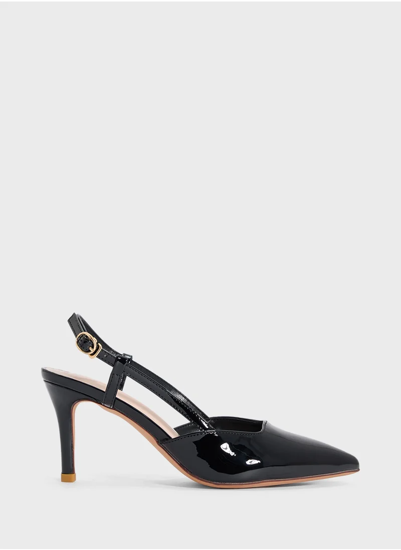 ELLA Ruched Strap Flat Sandal
