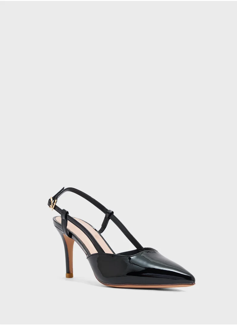 ELLA Ruched Strap Flat Sandal