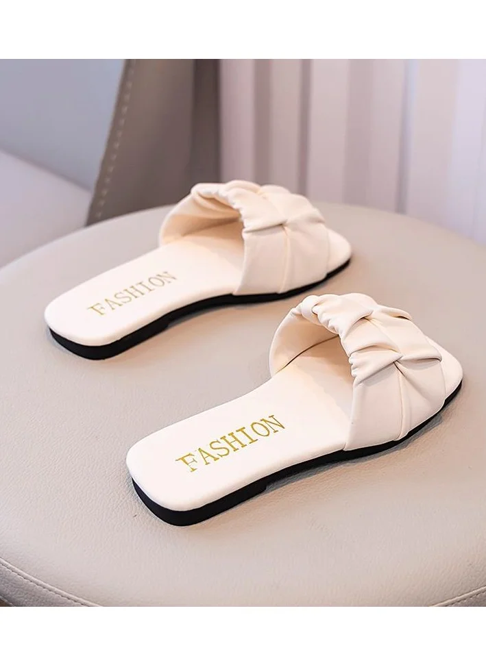 ايلا Ruched Strap Flat Sandal