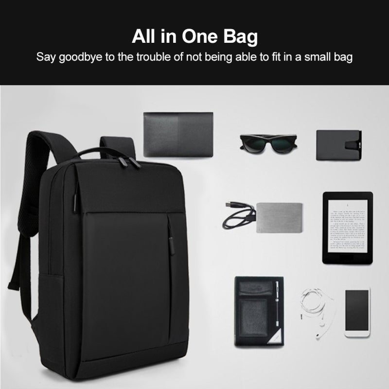 Laptop Bag 15.6-Inch Water-Resistant Oxford Fabric - Large Spacious Interior USB Charging Port Load-Reducing Breathable Shoulder Straps for Business People Students Travelers - Image 5