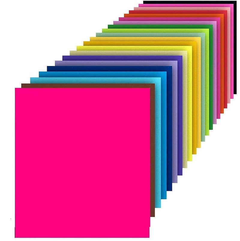 ECLET ورق أوريغامي نيون 15 سم × 15 سم عبوة من 100 ورقة (10 ورقة × 10 لون) لون فلوريسنت ملون من الجانبين للأوريغامي، والتدوين، وأعمال المشاريع. - Image 1