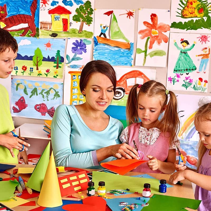 ECLET ورق أوريغامي نيون 15 سم × 15 سم عبوة من 100 ورقة (10 ورقة × 10 لون) لون فلوريسنت ملون من الجانبين للأوريغامي، والتدوين، وأعمال المشاريع. - Image 3