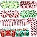 YUJUN 30Pcs Christmas Balloons Decoration Set Candy Cane Gift Box Mylar Foil Balloons for Christmas New Year Candies Xmas Theme Party Decorations - Image 3