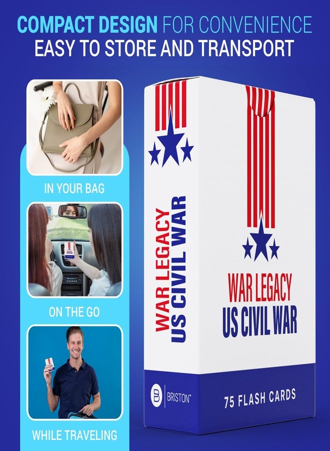 Briston US Civil War Flashcards - 75 American History North & South Flash Card - Key Events, People, & Battles - AP Resource for Studying, Teaching Government, Social Studies Civics - Classroom & Home - Image 5