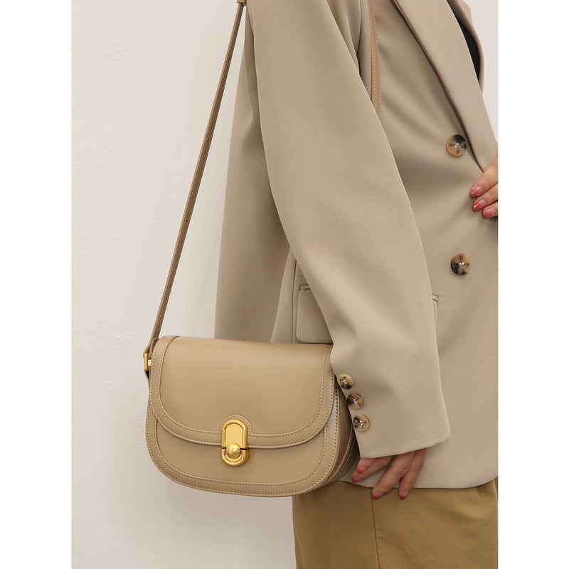 Soft Leather High-Grade Texture Saddle Bag All-Match Underarm Bag Crossbody Women'S Bag Fashion Casual Niche Design - Image 3