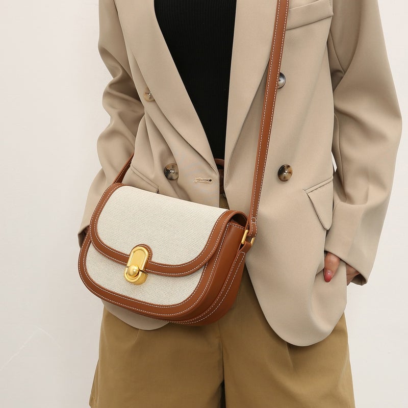 Soft Leather High-Grade Texture Saddle Bag All-Match Underarm Bag Crossbody Women'S Bag Fashion Casual Niche Design - Image 5