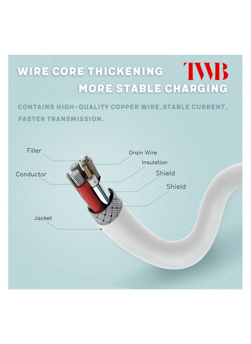 TWB Premium Type-C to Lightening cable 20W Power Delivery up to 3.0A fast charging High speed data Transfer 1m Length compatible with IOS13.1  - Image 2